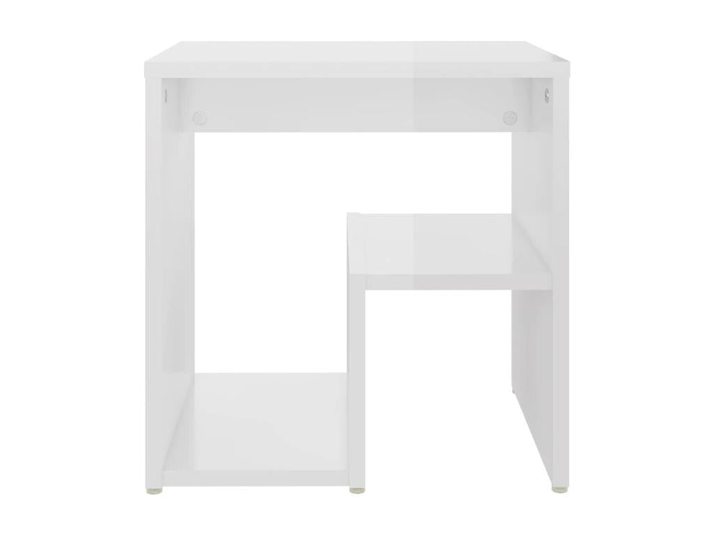 White Engineered Wood Table, 40 x 30 x 40 cm