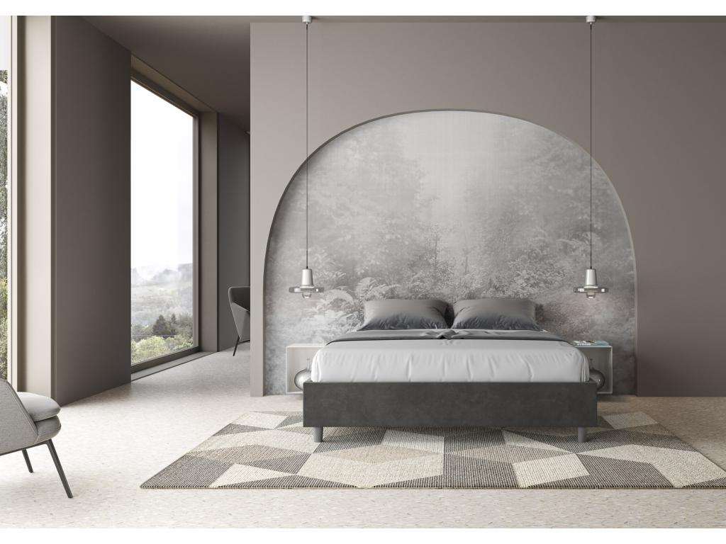 Gray Bed, 160 x 200 cm