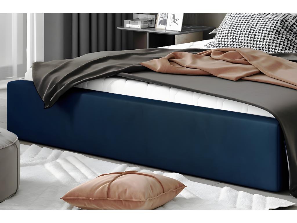 Blue Velvet Bed, 200 x 200 cm