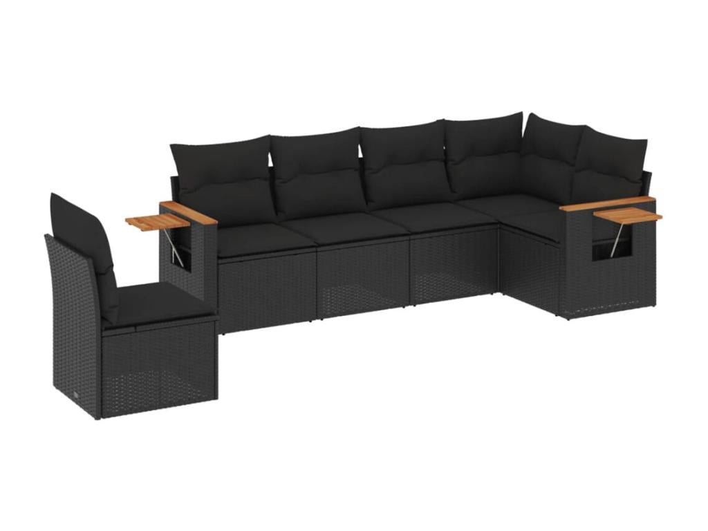 Black Woven Resin Wicker Outdoor Furniture Set - dlz1766580662705