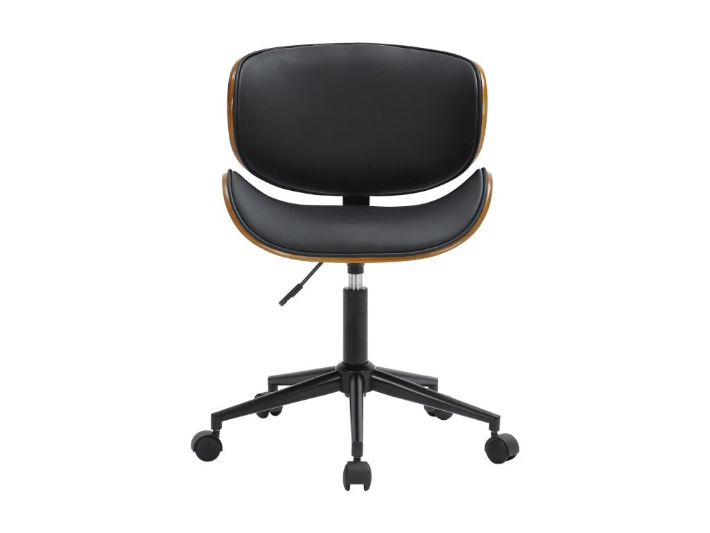 Black Faux Leather Chair