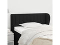 Black Fabric Bed, 93 x 23 x 78 cm