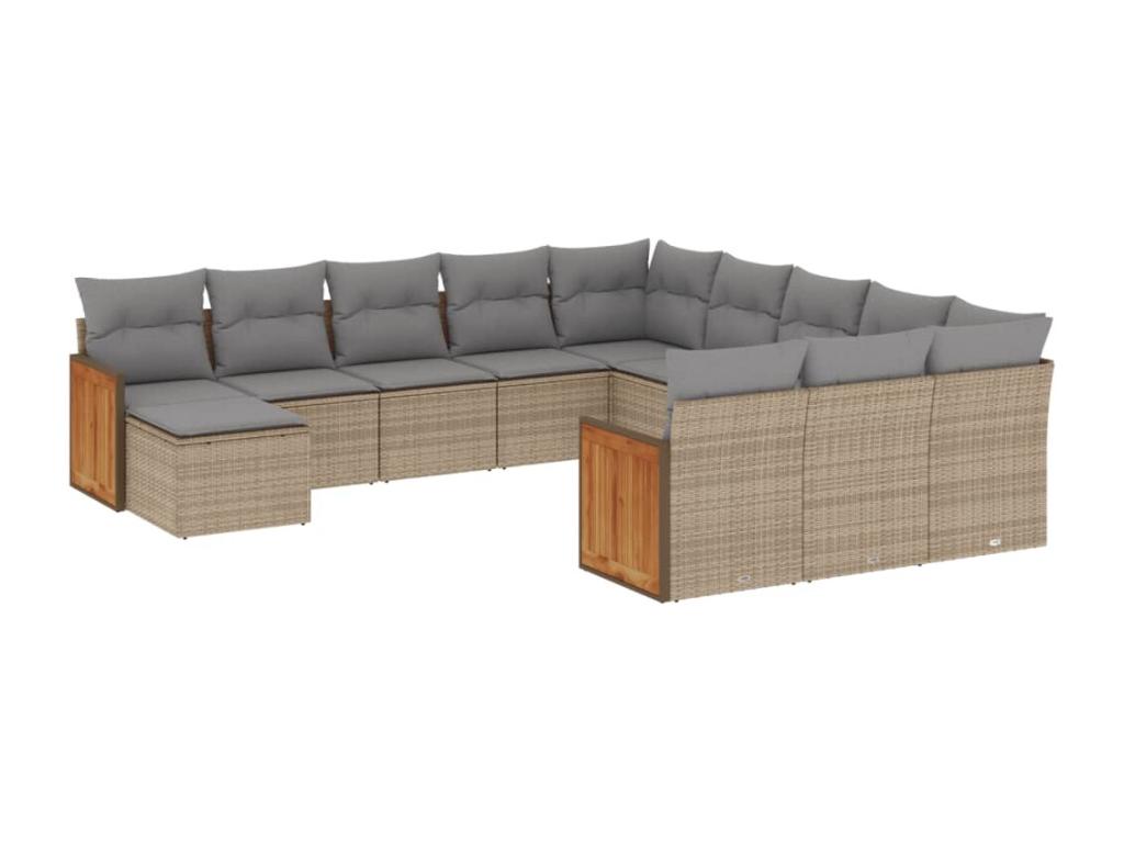 Beige Woven Resin Wicker Outdoor Furniture Set - dlz1766580561799