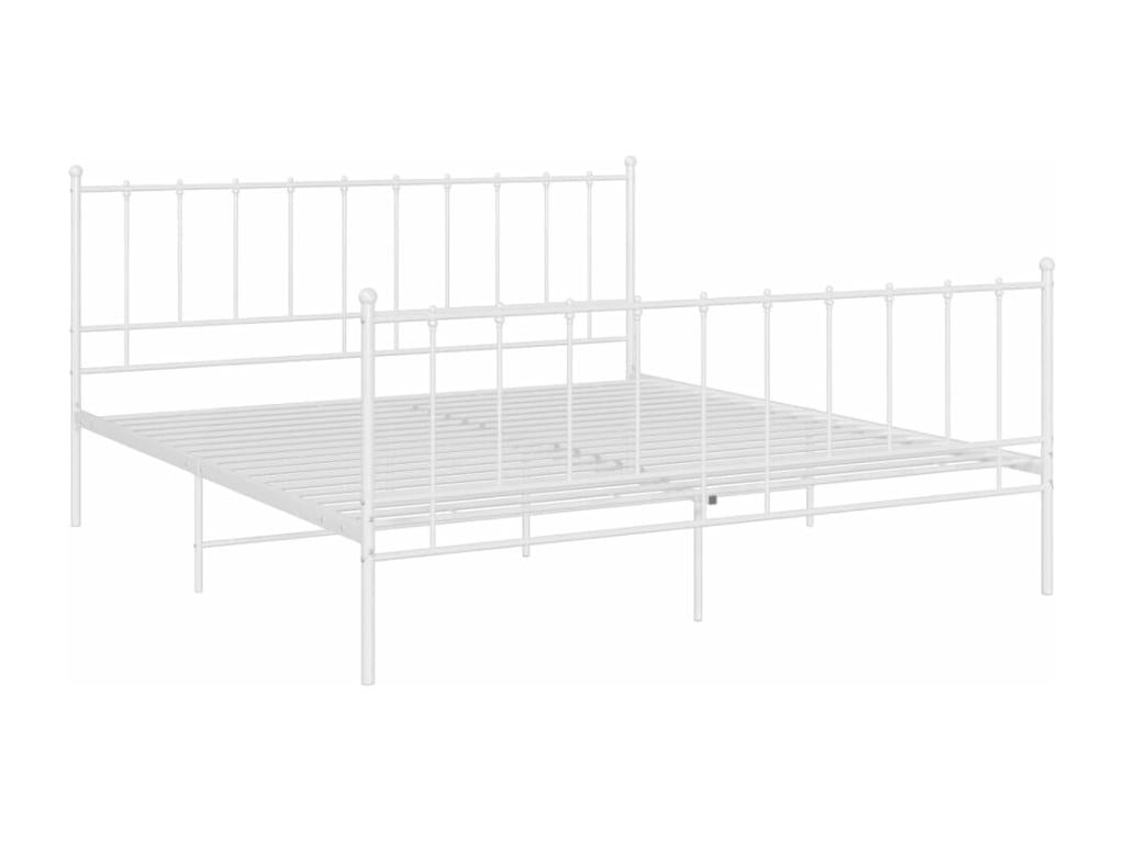 White Metal Bed, 200 x 200 cm