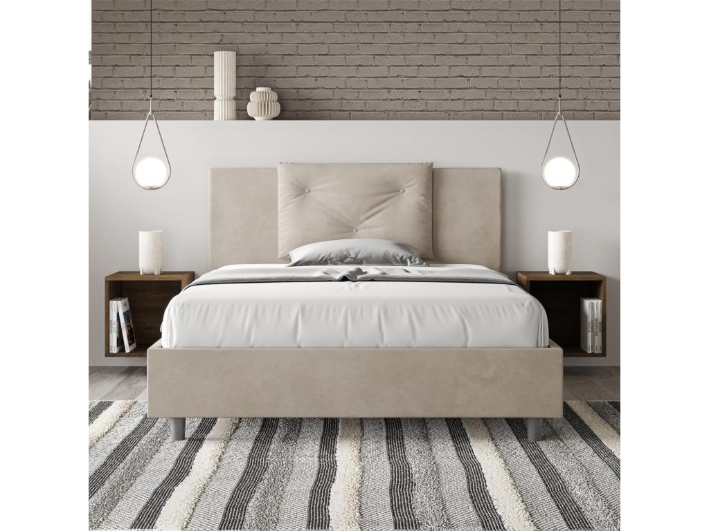Beige Bed, 140 x 200 cm