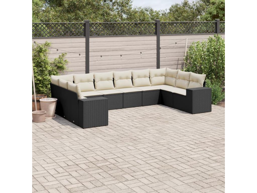 Black Woven Resin Wicker Outdoor Furniture Set - dlz1766580626480