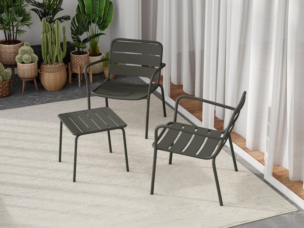 Anthracite Metal Side Table