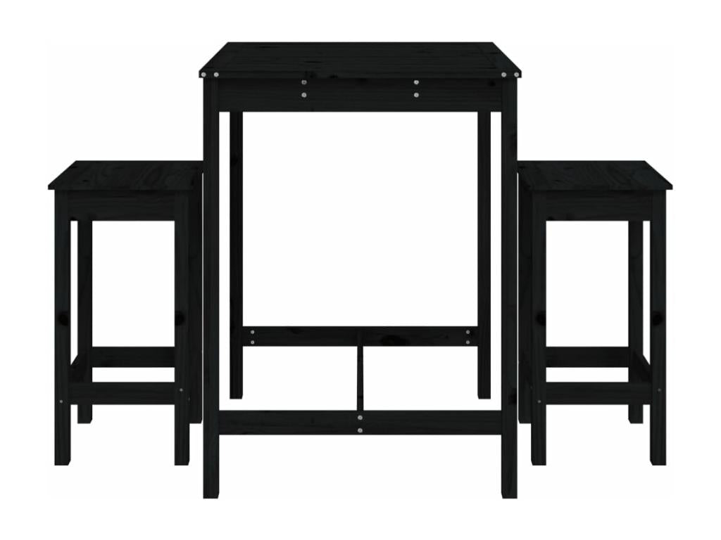 Black Pine Wood Home Furniture