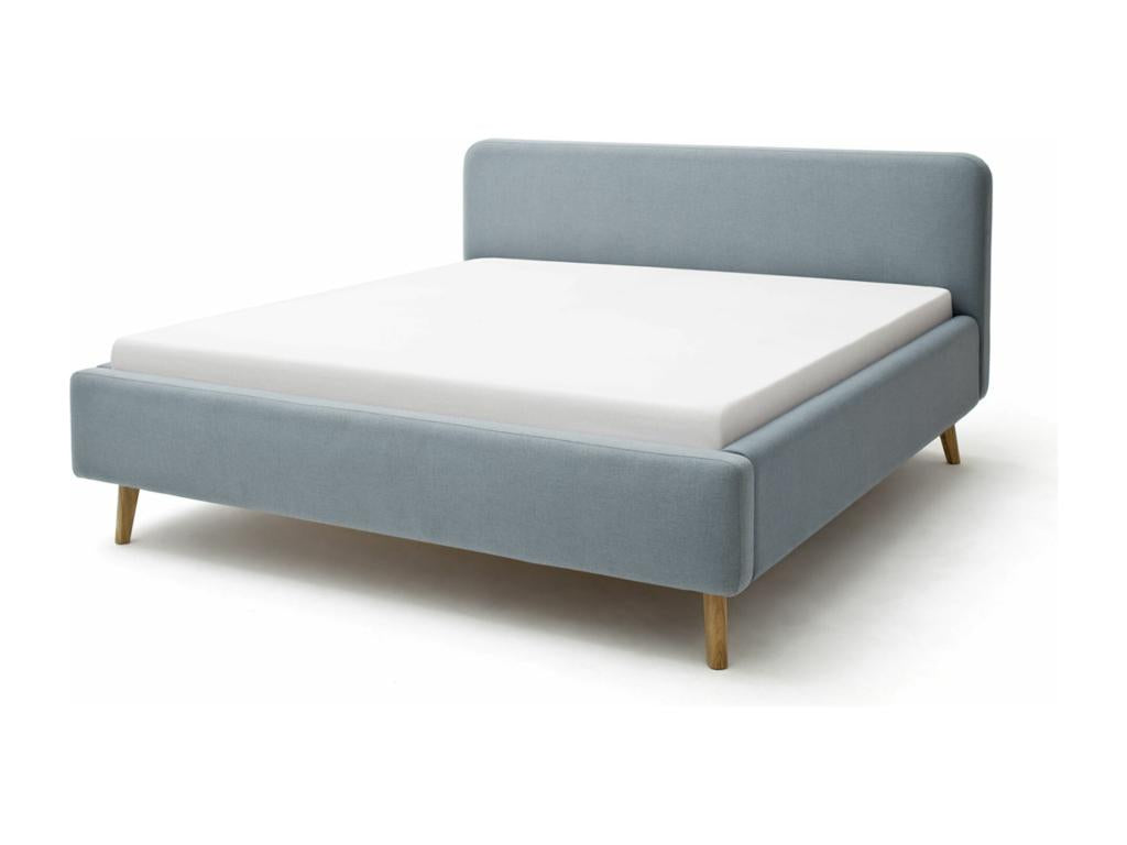 Blue Fabric Bed, 140 x 200 cm