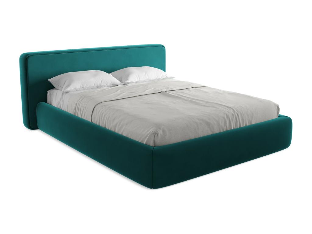 Blue Velvet Bed, 160 x 200 cm