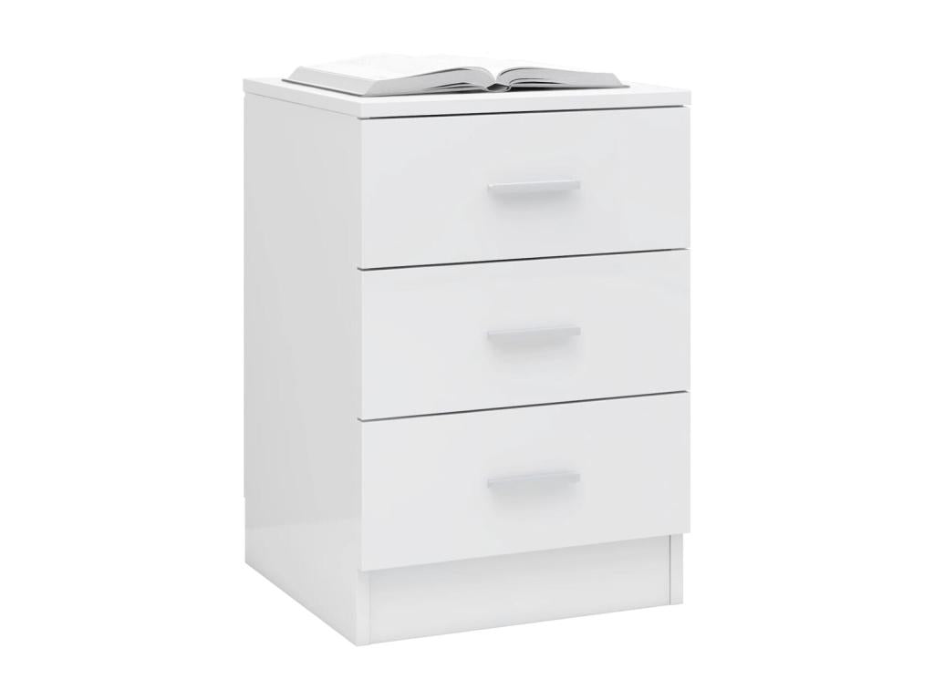 White Engineered Wood Table, 38 x 35 x 56 cm