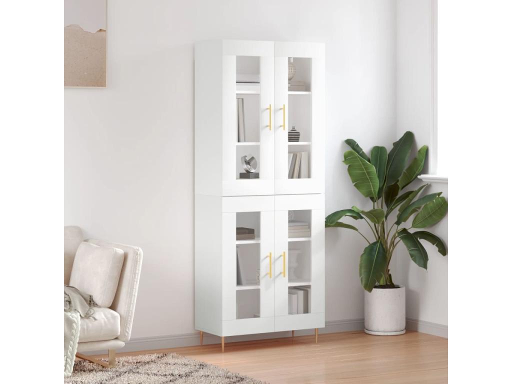 White Engineered Wood Sideboard, 69.5 x 34 x 180 cm - dlz1766580634212