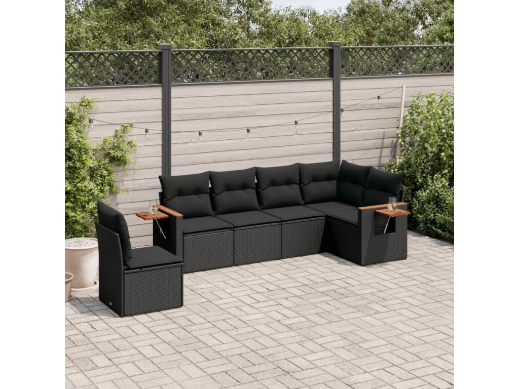 Black Woven Resin Wicker Outdoor Furniture Set - dlz1766580662705