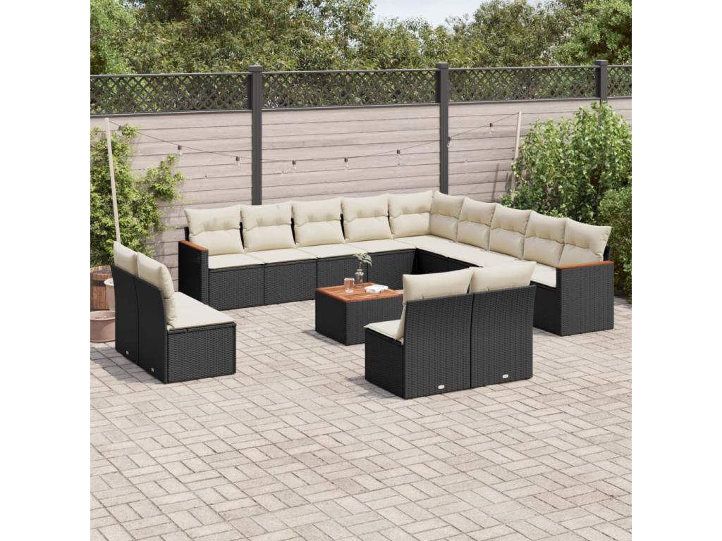 Black Woven Resin Wicker Outdoor Furniture Set - dlz1766580497959