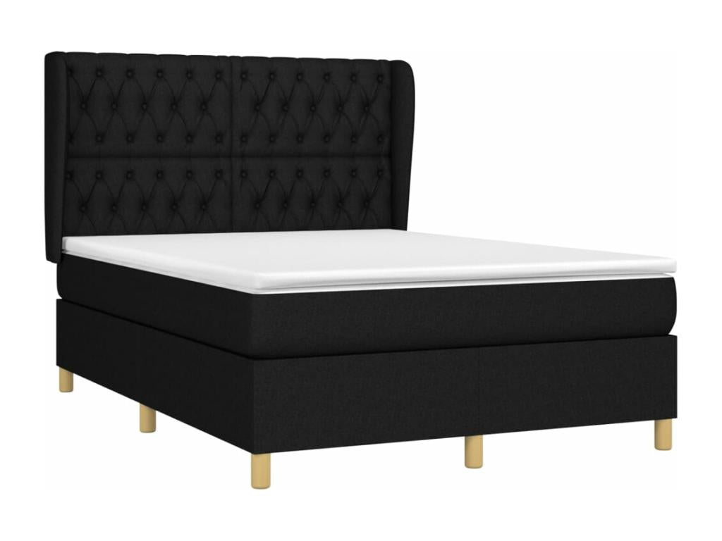 Black Fabric Mattress, 140 x 190 cm