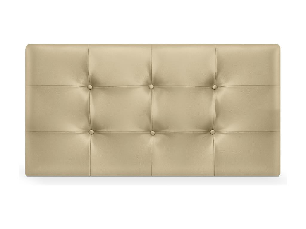 Yellow Faux Leather Bed, 110 x 60 cm