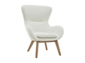 White Fabric Accent Chair