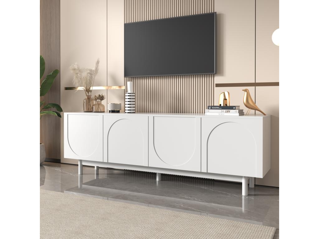 White TV Stand, 175 x 38 x 56 cm