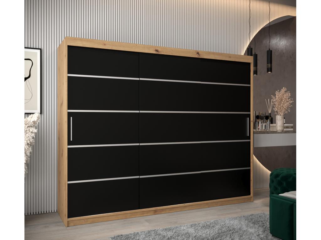 Black Wardrobe, 250 x 62 x 200 cm