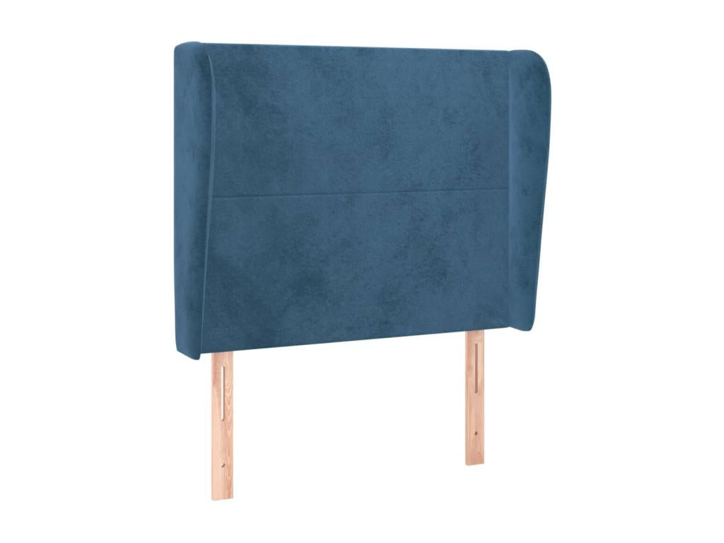 Blue Velvet Bed, 93 x 23 x 118 cm