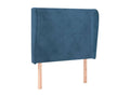 Blue Velvet Bed, 93 x 23 x 118 cm