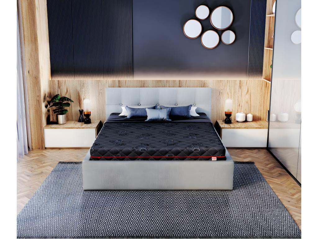 Gray Bed, 140 x 190 cm