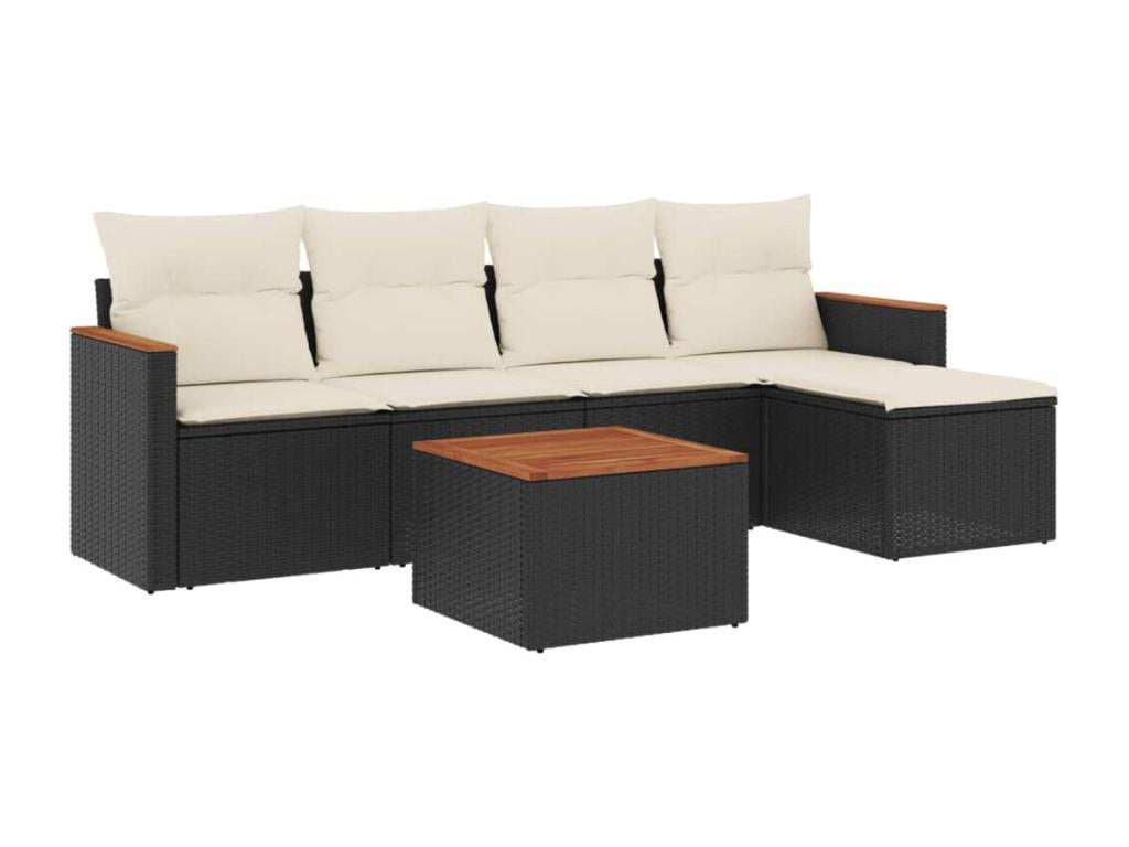Black Woven Resin Wicker Outdoor Furniture Set - dlz1766580549453