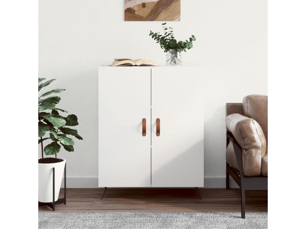 White Engineered Wood Sideboard, 69.5 x 34 x 90 cm