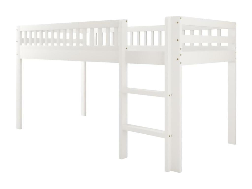 White Solid Wood Bed, 90 x 200 cm - dlz1766580999227