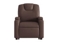 Brown Faux Leather Accent Chair - dlz1766580611762
