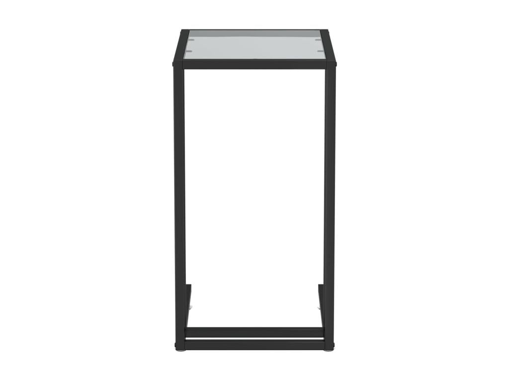 Black Glass Side Table, 50 x 35 x 65 cm