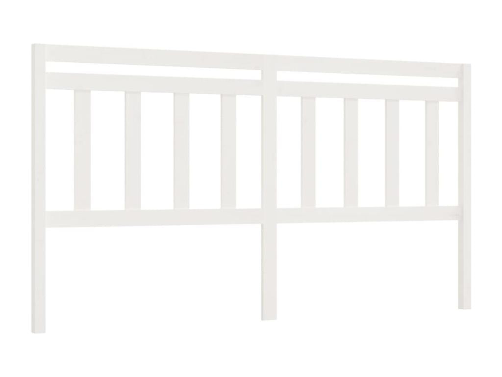 White Solid Wood Bed, 206 x 4 x 100 cm