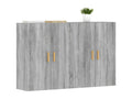 Gray Engineered Wood Wardrobe - dlz1766580422692