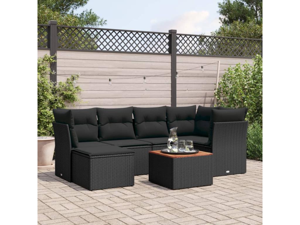 Black Woven Resin Wicker Outdoor Furniture Set - dlz1766580642140
