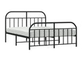 Black Metal Bed Frame, 140 x 190 cm