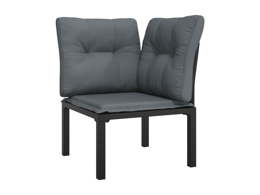 Black Outdoor Furniture Set, 62 x 62 x 68 cm