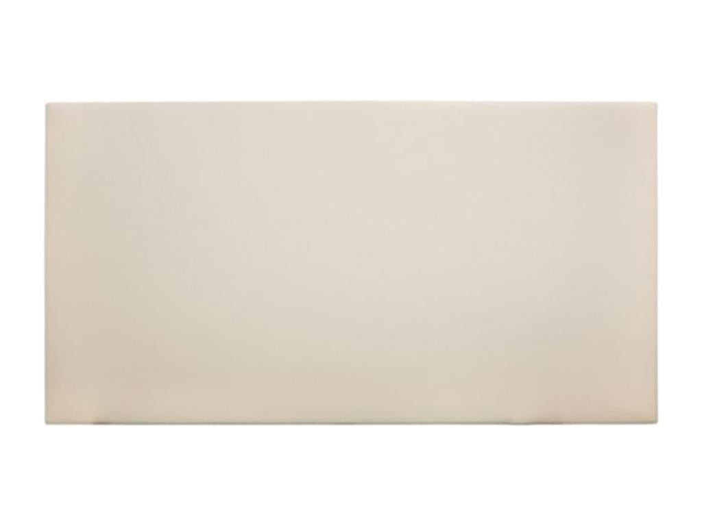 Beige Faux Leather Bed, 200 x 80 cm