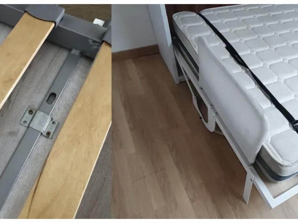 Natural Oak Wood Bed, 80 x 180 cm