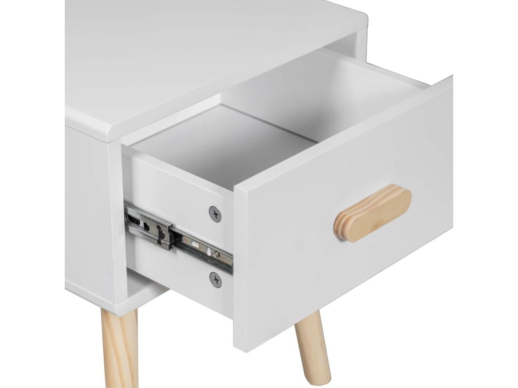 White Pine Wood Table, 44 x 35 x 35 cm