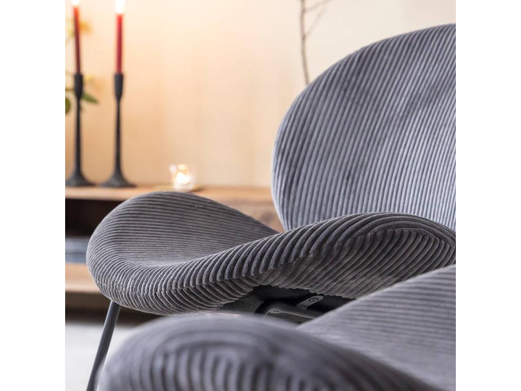 Gray Velvet Accent Chair