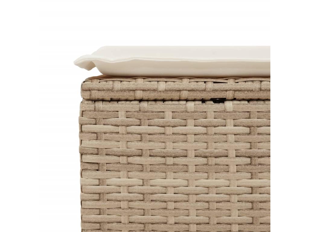 Beige Woven Resin Wicker Home Furniture, 55 x 55 x 37 cm