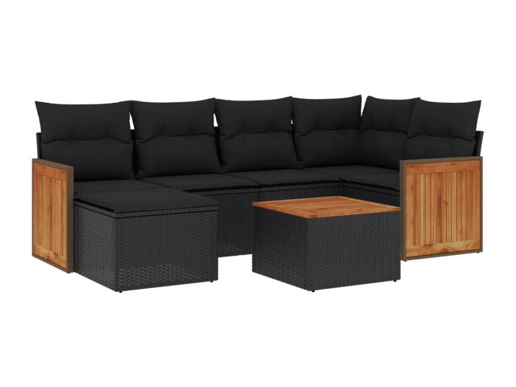 Black Woven Resin Wicker Outdoor Furniture Set - dlz1766580525102