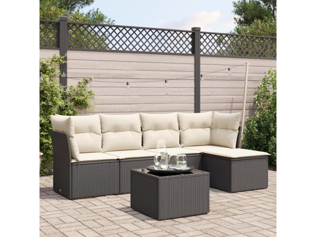 Black Woven Resin Wicker Outdoor Furniture Set - dlz1766580651647
