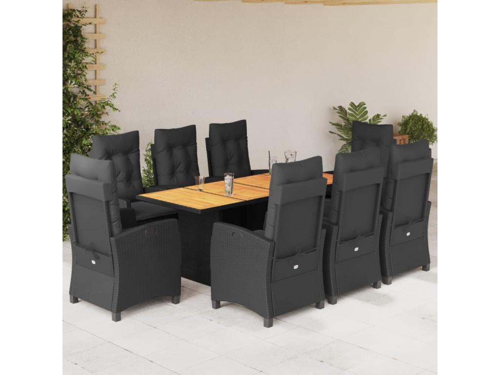 Black Woven Resin Wicker Home Furniture
