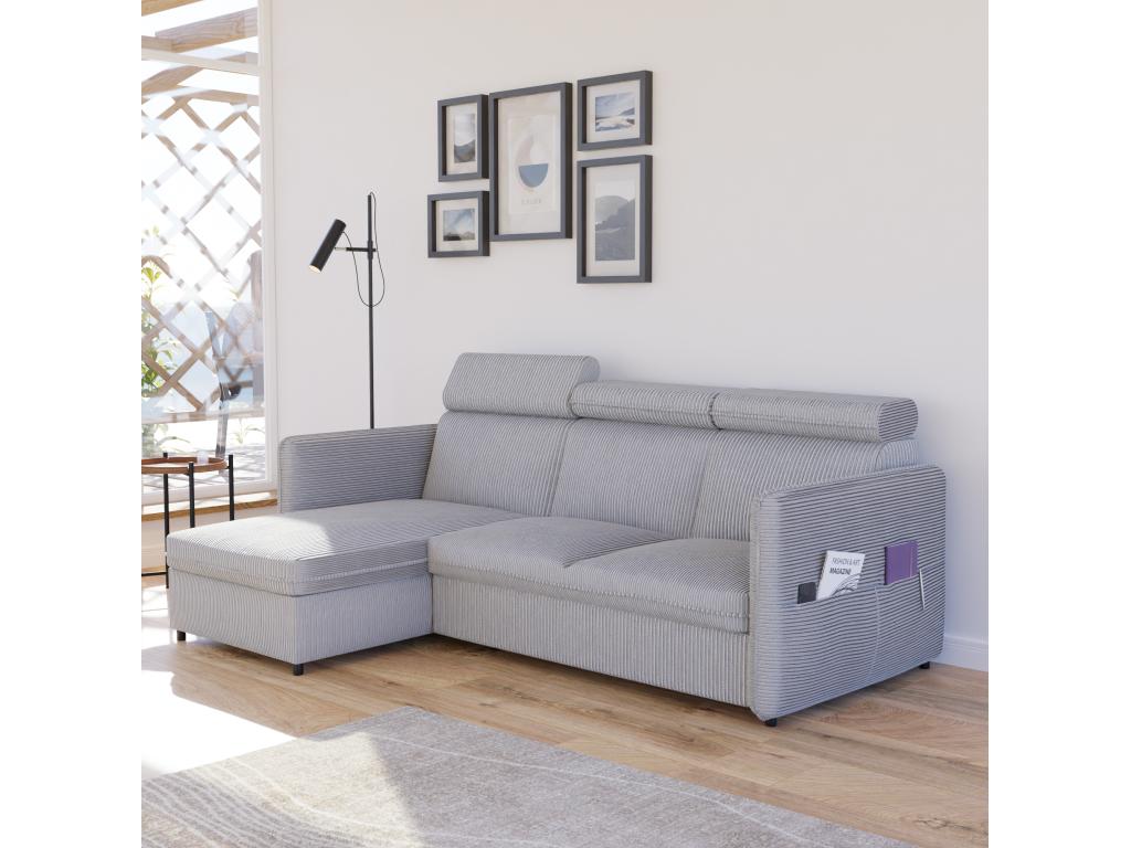 Gray Fabric Sofa Bed