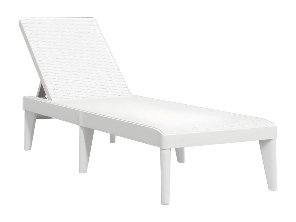 White Chaise Lounge, 186 x 60 x 29 cm
