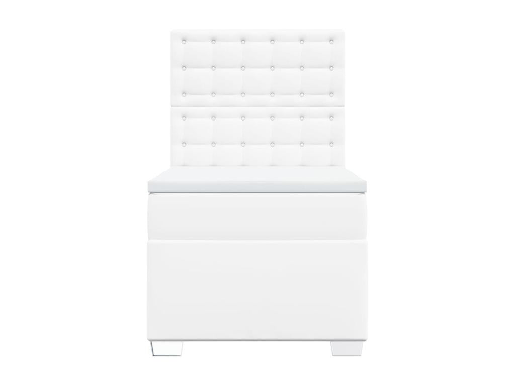 White Faux Leather Mattress, 100 x 200 cm
