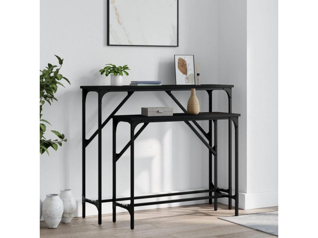 Black Engineered Wood Home Furniture - dlz1766580539671