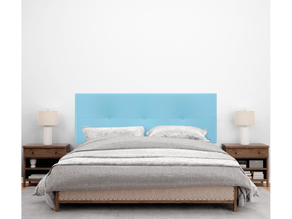 Blue Faux Leather Bed, 150 x 50 cm
