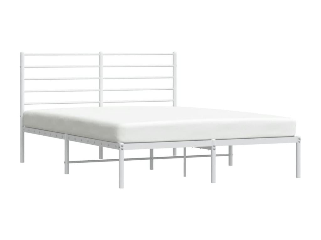 White Metal Bed Frame, 150 x 200 cm